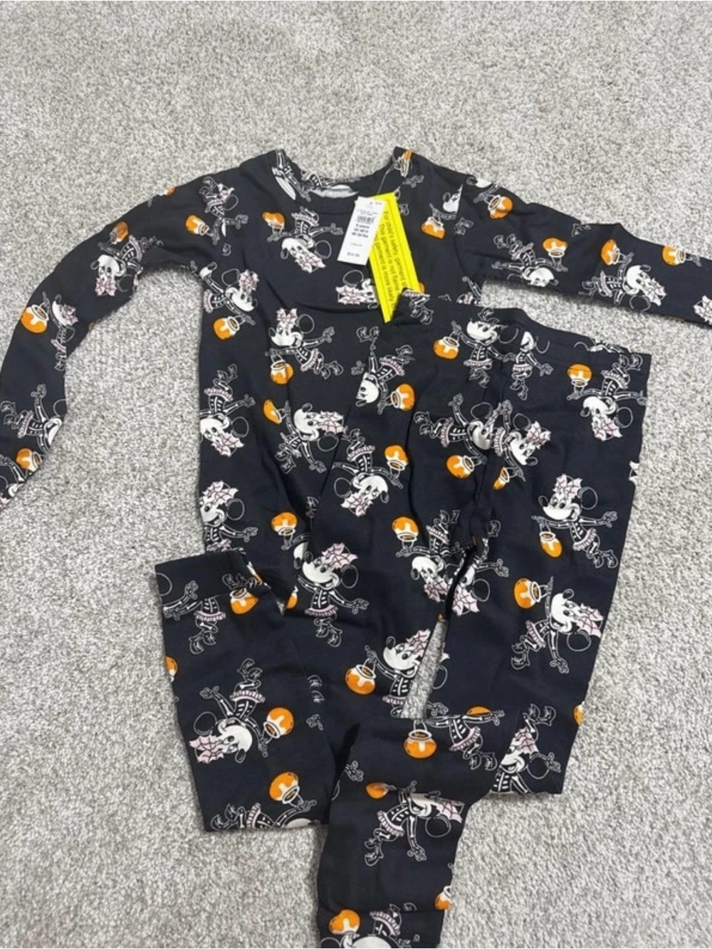 GAP Black and Orange Halloween Character Kids Pajama Set